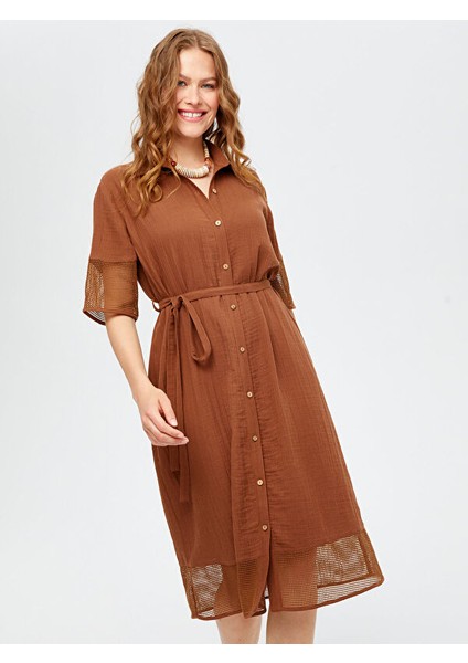 File Garnili Müslin Gömlek Elbise S25ELB034