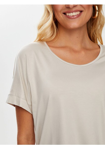 Yuvarlak Yaka Düşük Kollu T-Shirt S25TSH003