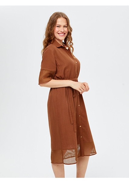 File Garnili Müslin Gömlek Elbise S25ELB034 fiyatları