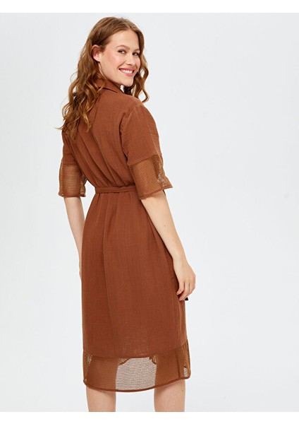 File Garnili Müslin Gömlek Elbise S25ELB034 fırsatları