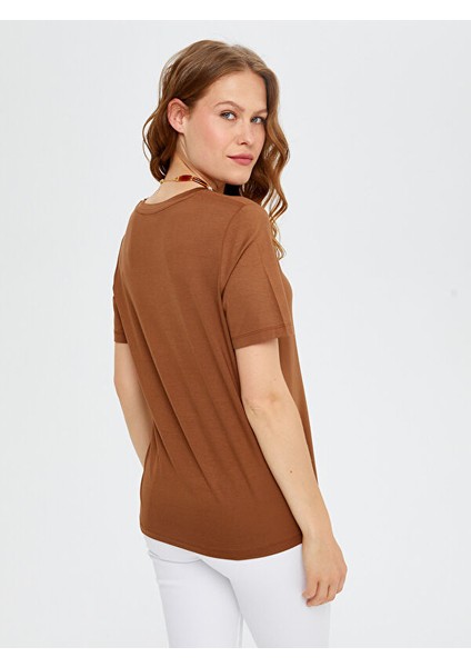 V Yaka Kısa Kol T-Shirt S25TSH001 indirimleri