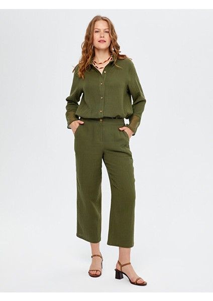 Wide Leg Fit Müslin Pantolon S25PNT028