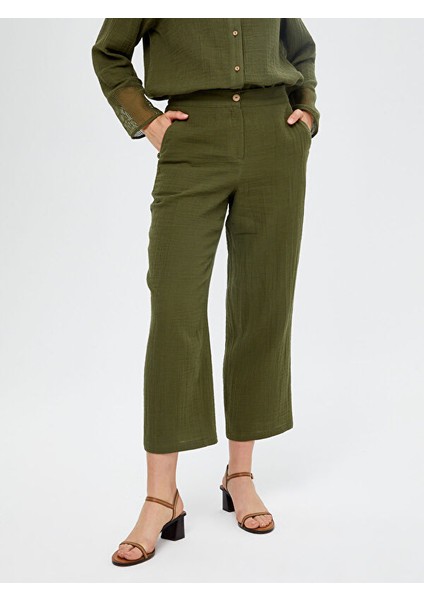 Wide Leg Fit Müslin Pantolon S25PNT028