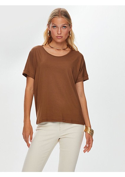 Yuvarlak Yaka Düşük Kollu T-Shirt S25TSH003