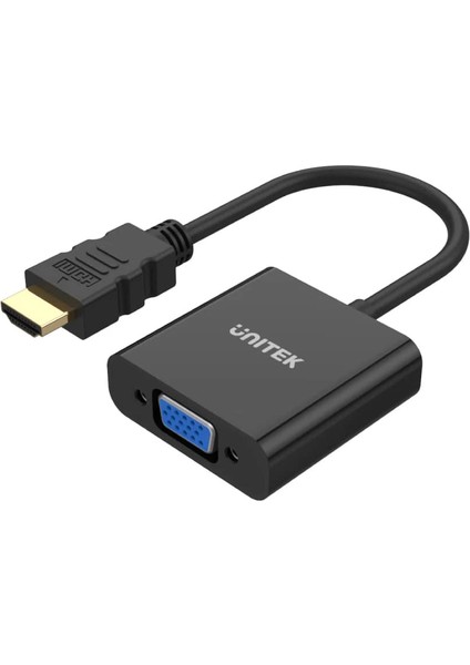 Unıtek HDMI To VGA Dönüştürücü Ses Destekli 1080P60Hz (Y-6333)