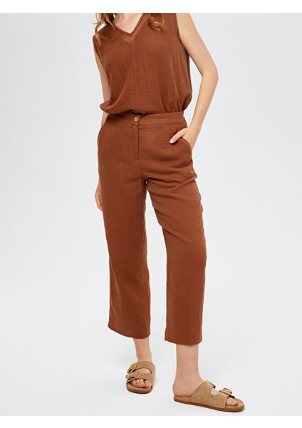 Wide Leg Fit Müslin Pantolon S25PNT028