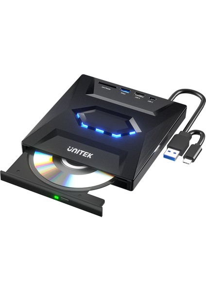 Unıtek Harici Dvd-Rw Type-C/a+5in1 Dock Statıon (T1037A01)