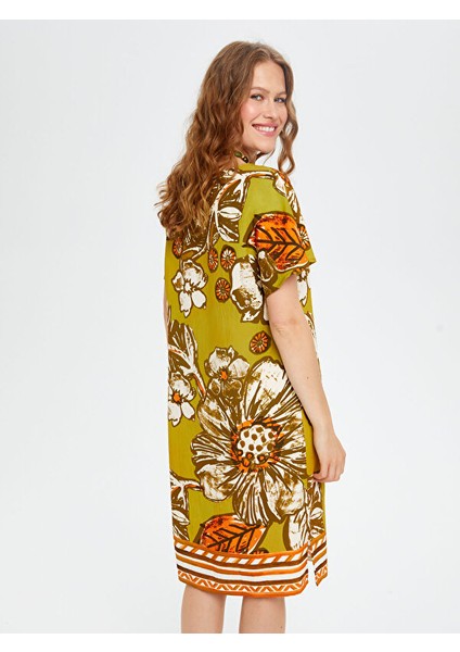 Eteği Sulu Çiçek Desen Torba Elbise S25ELB015 modelleri