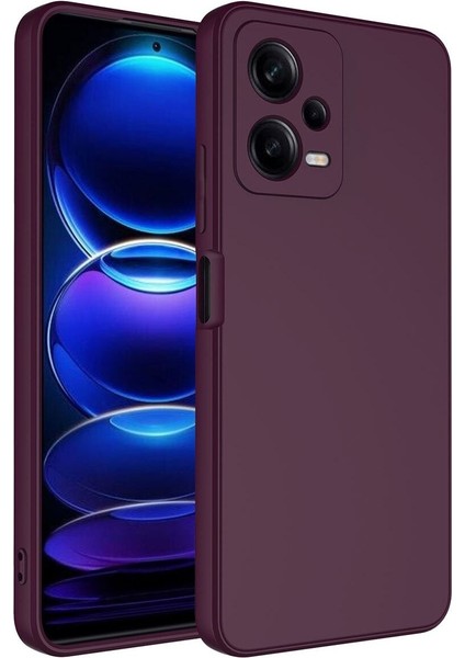 Xiaomi Redmi Note 12 5g Kılıf Kamera Korumalı Lansman Kadife Iç Yüzeyli (Şık Tasarım) Silikon Kapak