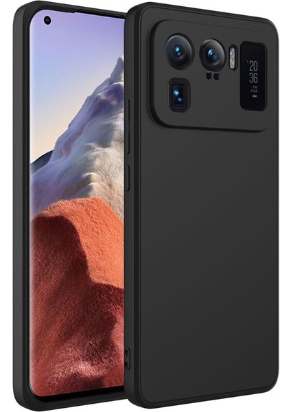 Xiaomi Mi 11 Ultra Kılıf Kamera Korumalı Lansman Kadife Iç Yüzeyli (Şık Tasarım) Silikon Kapak