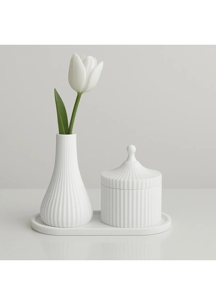 Luna Ikili Dekoratif Obje Seti – Modern & Minimal Stil