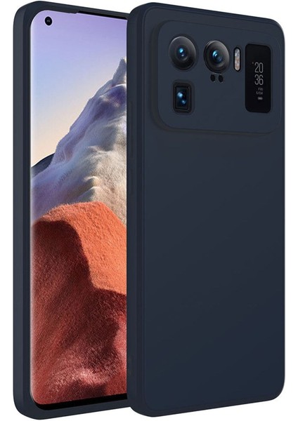 Xiaomi Mi 11 Ultra Kılıf Kamera Korumalı Lansman Kadife Iç Yüzeyli (Şık Tasarım) Silikon Kapak