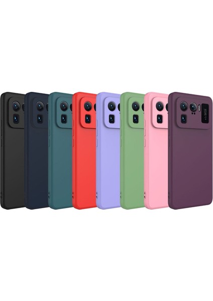 Xiaomi Mi 11 Ultra Kılıf Kamera Korumalı Lansman Kadife Iç Yüzeyli (Şık Tasarım) Silikon Kapak