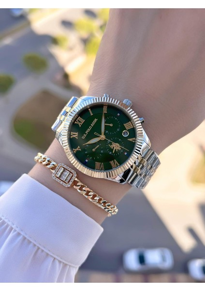 U.s.polo Assn Çelik Kordon Iç Fonksiyonları Aktif 5 Atm 2 Yıl Garantili Kadın Kol Saati UA.2076.S04 fiyatları