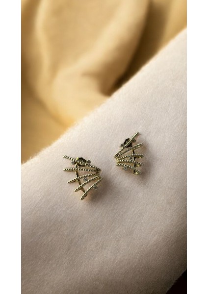 Cristina Altın Kaplama Gold Çelik Küpe modelleri