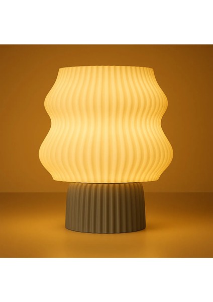 Glowin Modern Tasarım Loş Işıklı Masa Lambası – Beyaz