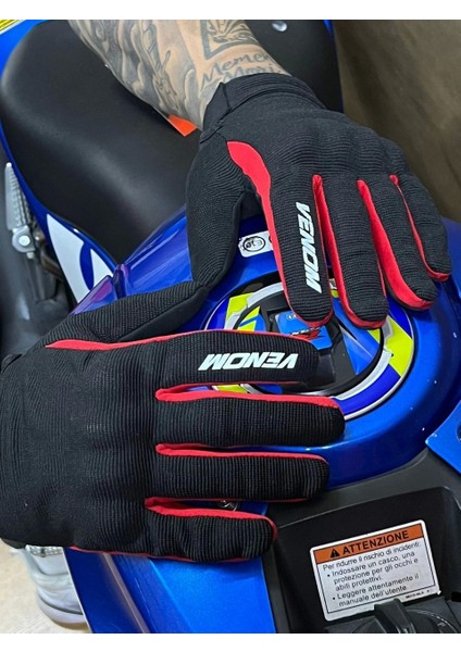 Yazlık Motosiklet Eldiveni VNP-650 Siyah -Kırmızı fırsatları