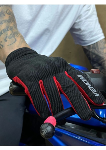 Yazlık Motosiklet Eldiveni VNP-650 Siyah -Kırmızı fiyatları