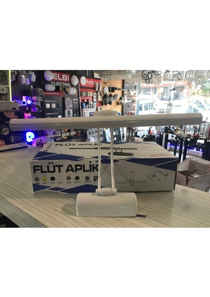 Flüt LED Aplik Beyaz Kasa 6500 K Beyaz Işık Tablo Ayna Üstü Apliği