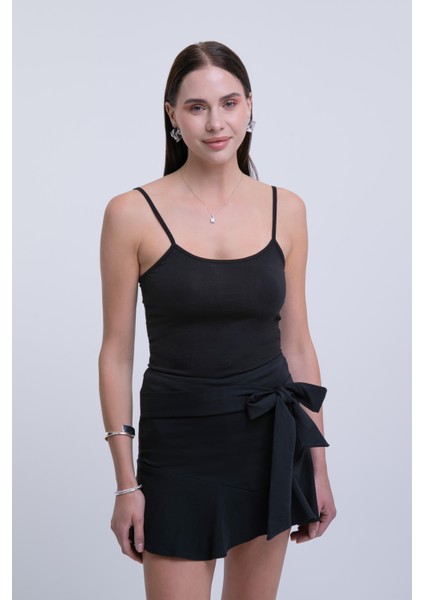 Kadın Siyah Basic %100 Pamuk Ince Askılı Atlet fiyatları