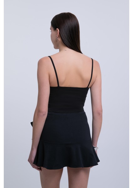 Kadın Siyah Basic %100 Pamuk Ince Askılı Atlet fırsatları