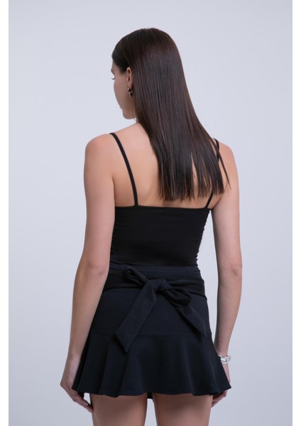 Kadın Siyah Basic %100 Pamuk Ince Askılı Atlet indirimleri