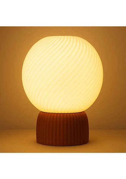 Glownest Spiral Desenli Masa Lambası – Dekoratif Gece Lambası