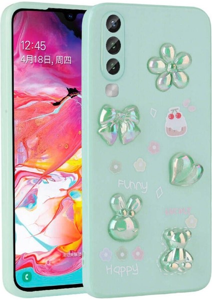 Samsung Galaxy A70 Uyumlu Figür Kabartmalı Parlak Silikon Kapak Kılıf