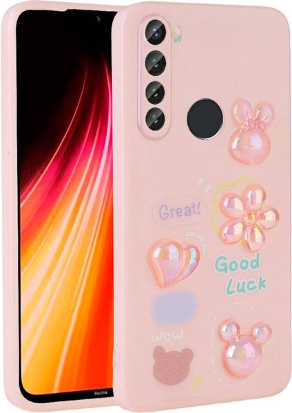 Xiaomi Redmi Note 8 Uyumlu Figür Kabartmalı Parlak Silikon Kapak Kılıf