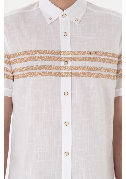 Erkek Camel Gömlek Kısa Kollu 50305921-VR015