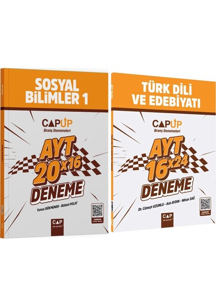 Ayt Sosyal Bilimler 1 20 x 16 Up ve Edebiyat Deneme Seti 2 Kitap
