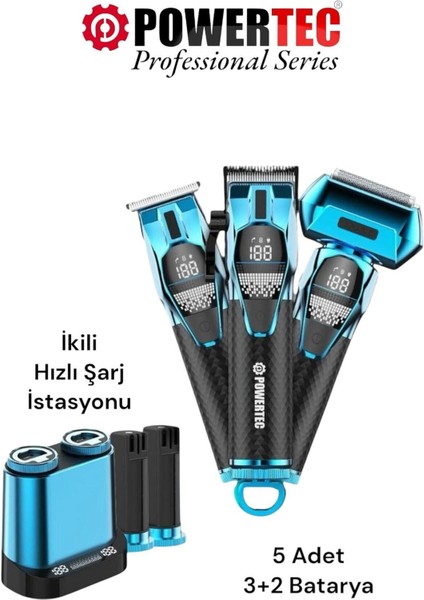 TR-5500 3in1 Profesyonel Bakım Kiti Saç Sakal Ense Vücut Günlük Tıraş Makinesi Seti