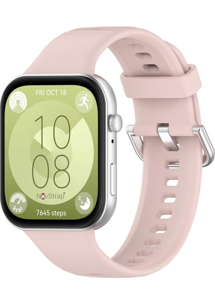 Huawei Watch Fit 4 Pro/Fit 4/Fit 3 ile Uyumlu Kordon Tam Uyumlu Pimli Yumuşak Silikon Kayış