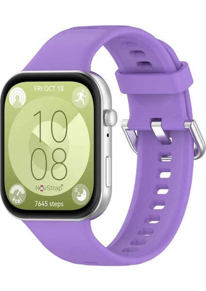 Huawei Watch Fit 4 Pro/Fit 4/Fit 3 ile Uyumlu Kordon Tam Uyumlu Pimli Yumuşak Silikon Kayış