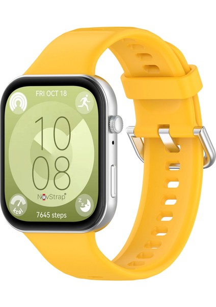 Huawei Watch Fit 4 Pro/Fit 4/Fit 3 ile Uyumlu Kordon Tam Uyumlu Pimli Yumuşak Silikon Kayış