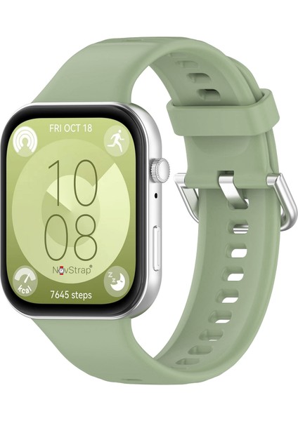 Huawei Watch Fit 4 Pro/Fit 4/Fit 3 ile Uyumlu Kordon Tam Uyumlu Pimli Yumuşak Silikon Kayış