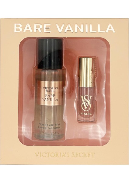 Bare Vanilla Mini Vücut Spreyi ve Peony Parlatıcı Dudak Yağı Set