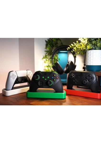 🎮 Tekli Oyun Kolu Standı – PS5, Xbox, Nintendo Switch Uyumlu | 3D Baskı PLA | Minimal & Şık Masaüstü Organizer | Dekoratif Stand