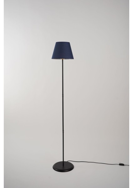 Zenith Metal Lambader Siyah-Lacivert (25X25X145 Cm)