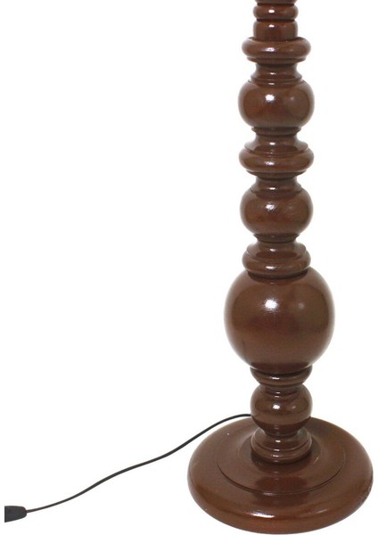Klasik Vintage Ahşap Lambader Ayak Koyu Kahve Meşe Rengi 140CM LA55786 fiyatları