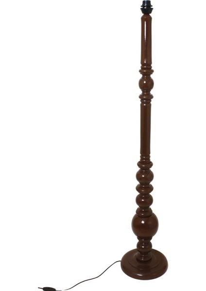 Klasik Vintage Ahşap Lambader Ayak Koyu Kahve Meşe Rengi 140CM LA55786 modelleri