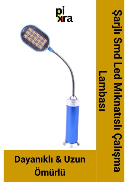 Özel Seri Yüksek Kaliteli 2 Modlu Mıknatıslı Pilli Lamba – Gün Işığı & Beyaz Aydınlatma