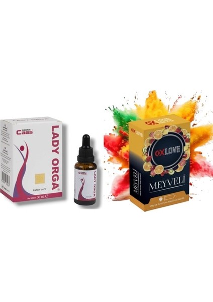 Lady Orga Kadınlara Özel Damla + Prezervatif Meyve Aromalı Kondom 10 Adet