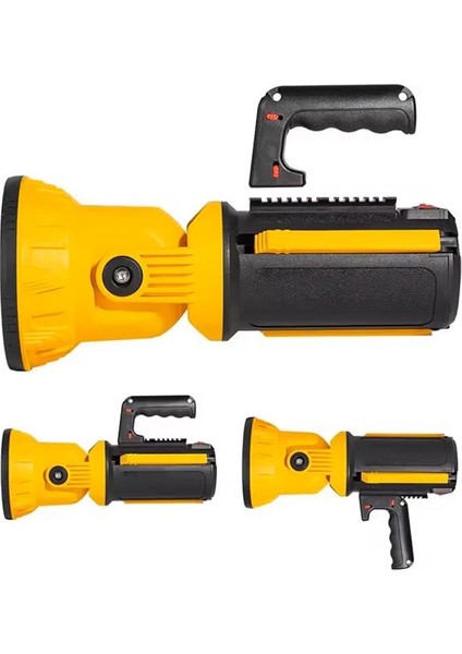 Powermaster MX-W5164-3 Kırmızı Mavi Çakarlı Cob Ledli Şarjlı Kamp El Feneri Işıldak fiyatları