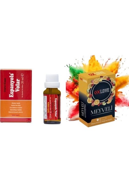 Espanyols Volar Kadınlara Özel Damla + Prezervatif Meyve Aromalı Kondom 10 Adet
