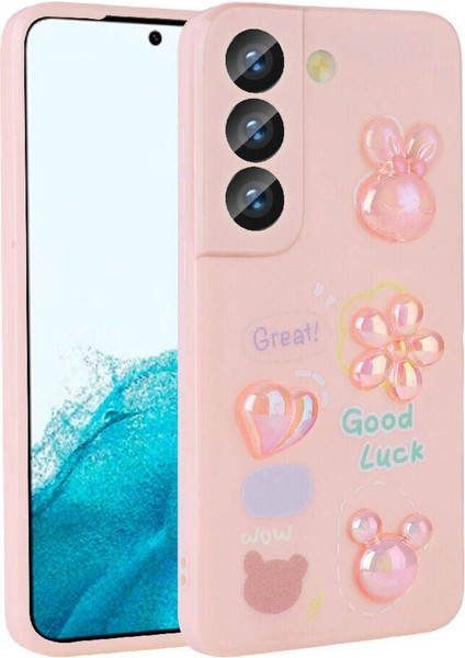 Samsung Galaxy S21 Fe Uyumlu Figür Kabartmalı Parlak Silikon Kapak Kılıf