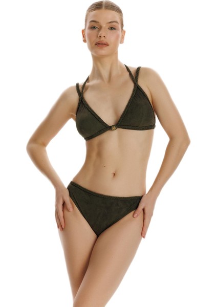Yeşil Aksesuar Detaylı Bikini Takımı