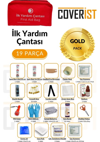 Acil Durum ve Ilk Yardım Seti - Ilk Yardım Çantası Gold Pack