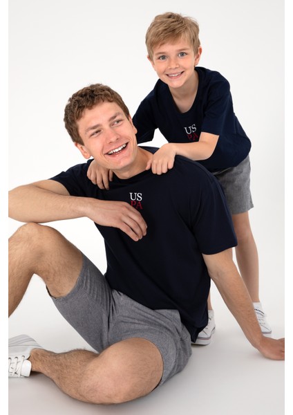 Erkek Lacivert Tişört 50306450-VR033