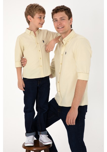 Erkek Açık Haki Gömlek Basic 50306338-VR183